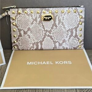 NWT Michael Kors studded clutch